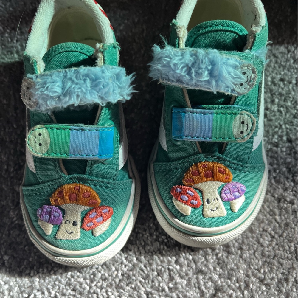 Toddler Mushroom and Caterpillar Vans